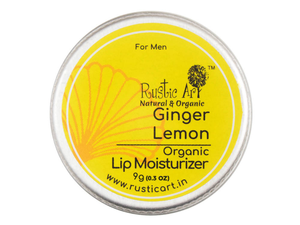 Rustic Art Ginger Lemon Organic Lip Moisturizer - Distacart