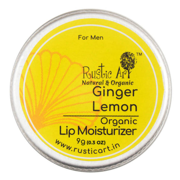 Rustic Art Ginger Lemon Organic Lip Moisturizer - Distacart