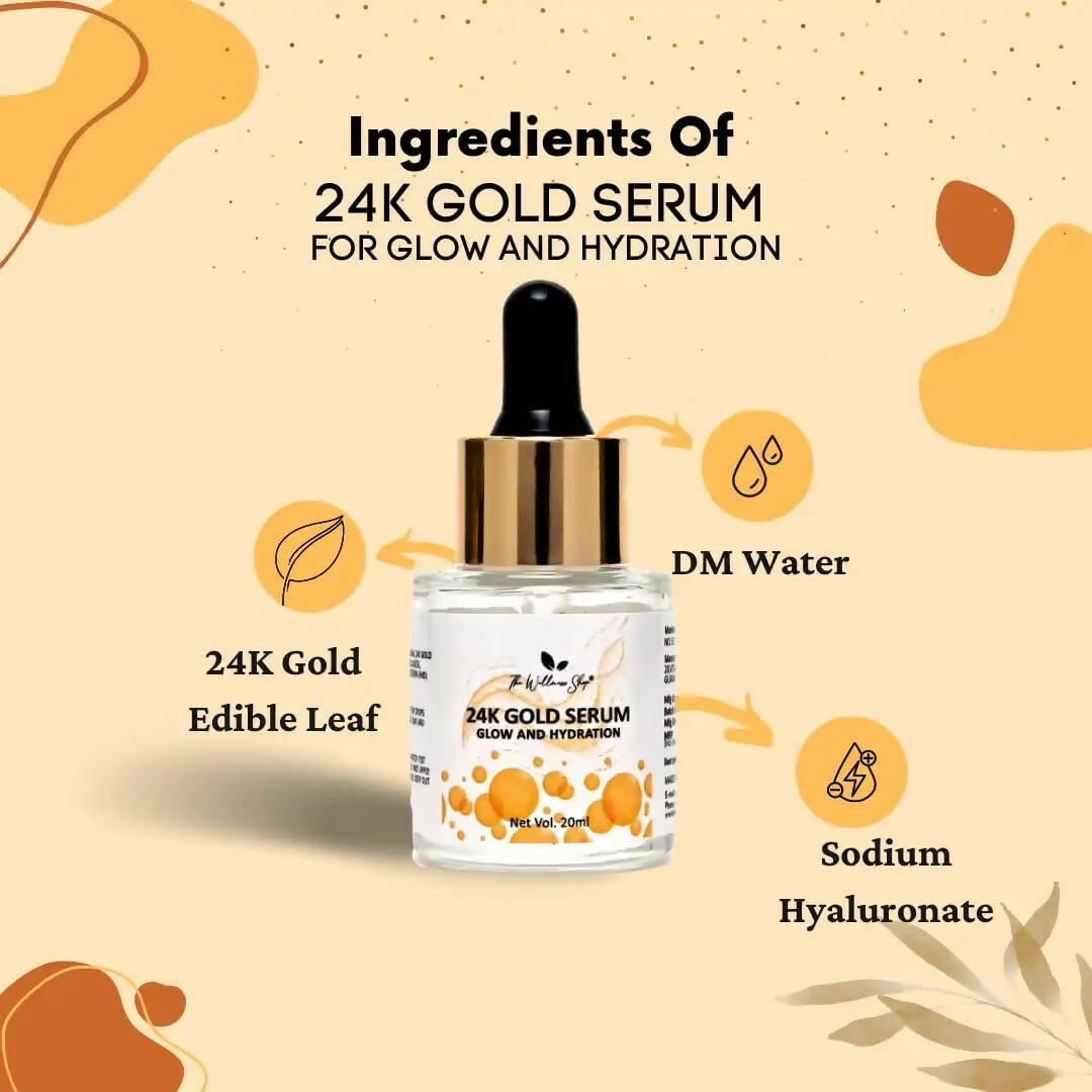 The Wellness Shop 24k Gold Serum for Glow and Hydration - Distacart