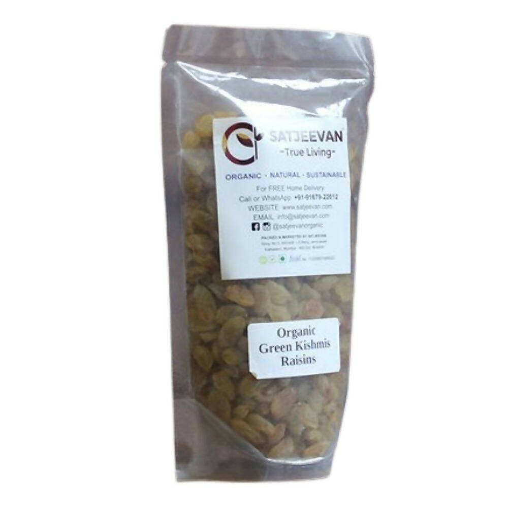 Satjeevan Organic Green Kishmis Raisins - Distacart
