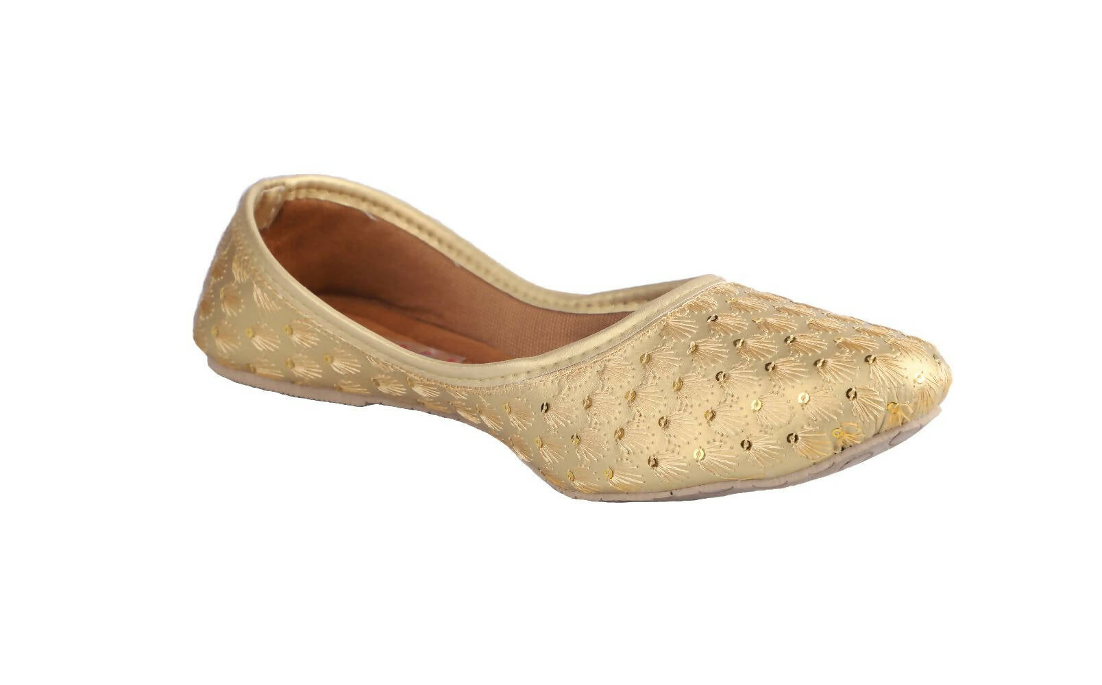 Tiny Bugs Girls Sequin Detailing Ethnic Juttis - Gold - Distacart