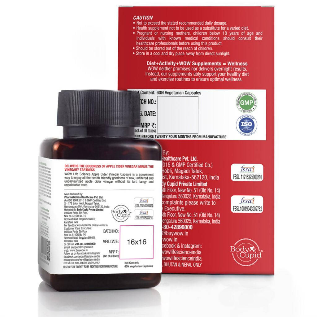Wow Life Science Apple Cider Vinegar Capsules