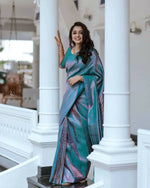 Thumbnail for DEIANA'S Beautiful Golden Jari with New Design Soft Lichi Silk Saree - Pink - Distacart