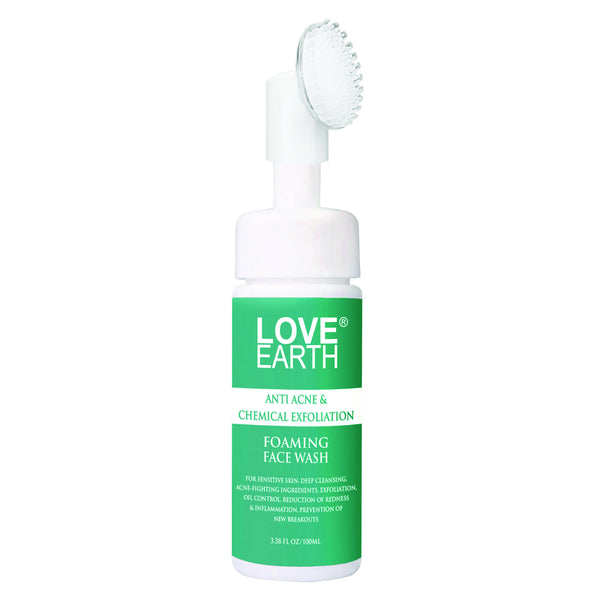 Love Earth Anti Acne & Chemical Exfoliation Foaming Face Wash - Distacart