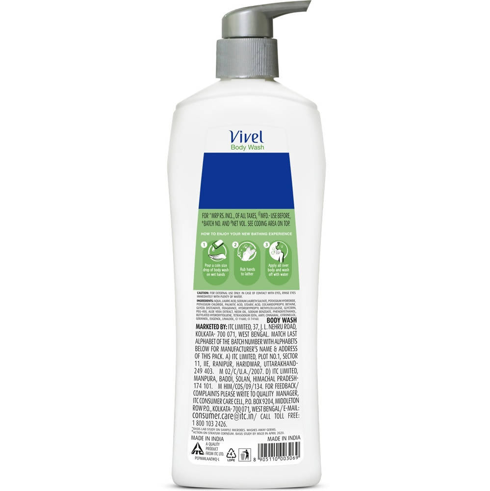 Vivel Neem Oil & Aloe Vera Body Wash - Distacart