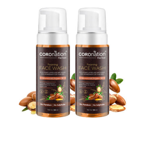 Coronation Herbal Moroccan Argan Oil Foaming Face Wash - Distacart
