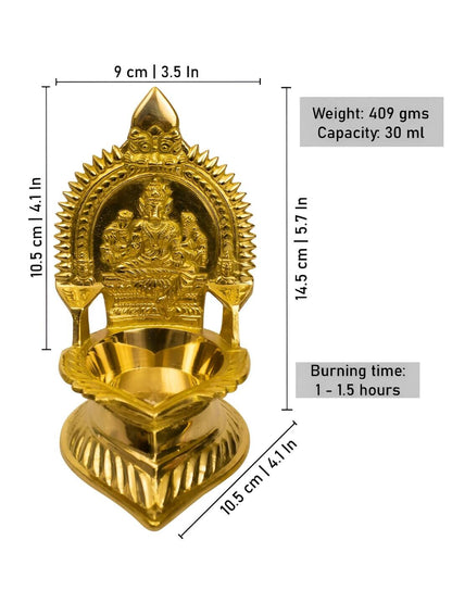 Spillbox Gold-Toned Brass Varagi Amman Diya Pooja Essential - Distacart