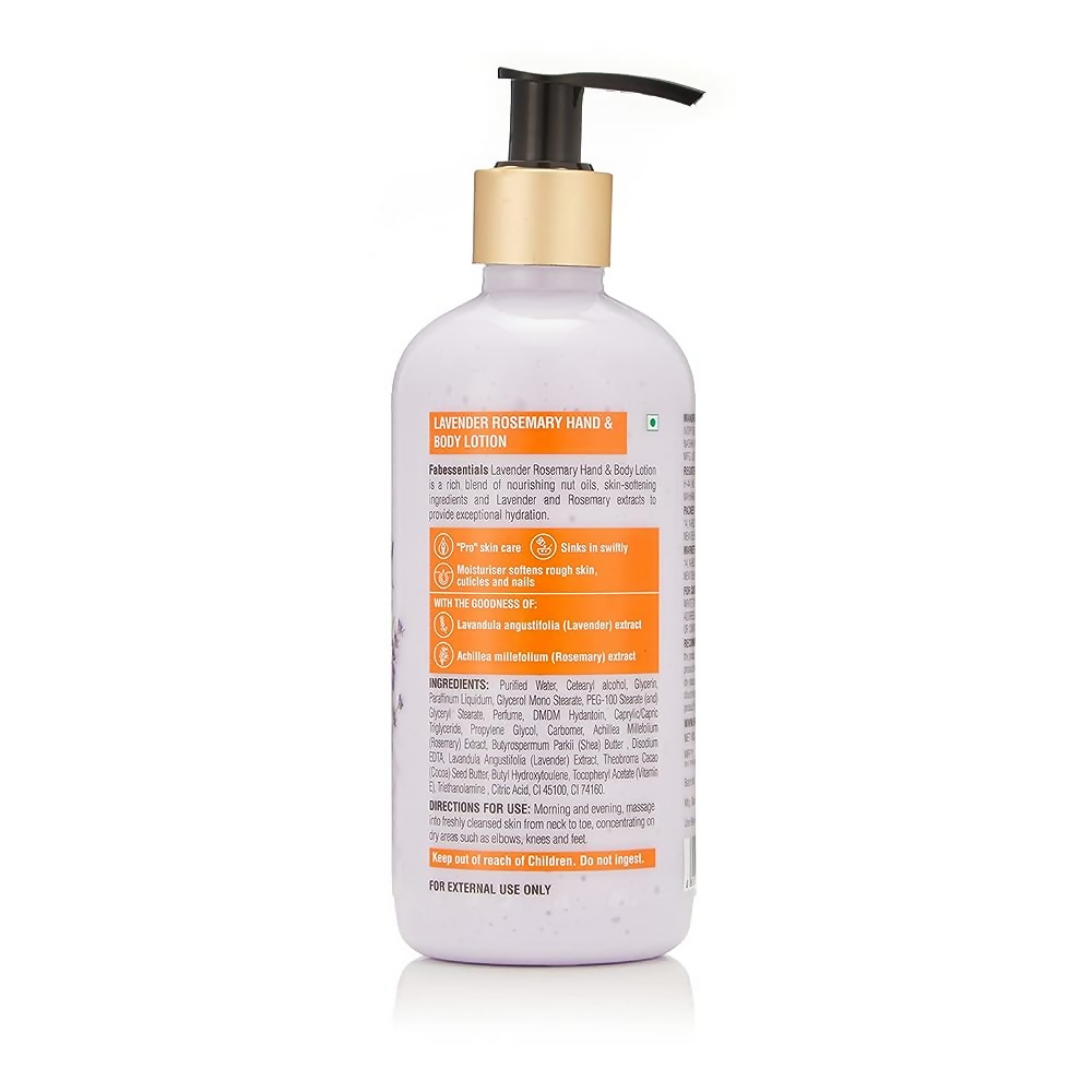 Fabessentials Lavender Rosemary Hand & Body Lotion - Distacart