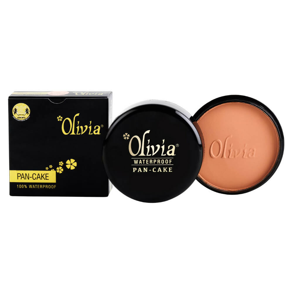 Olivia Waterproof Pan-Cake Foundation - Fresh Peach - Distacart