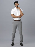 Thumbnail for Ramraj Cotton Mens Half Sleeve White Shirt Plus Size - Justice White - Distacart