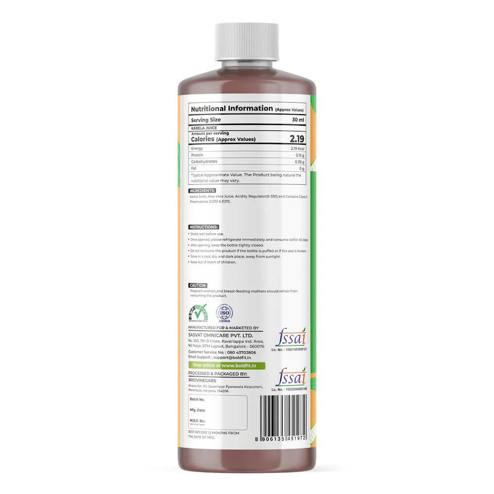 Boldveda Cold Pressed Karela Juice - Distacart