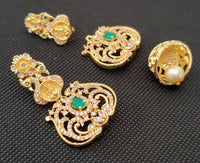 Thumbnail for AD Emeralds designer 4 in 1 Traditional Earrings online