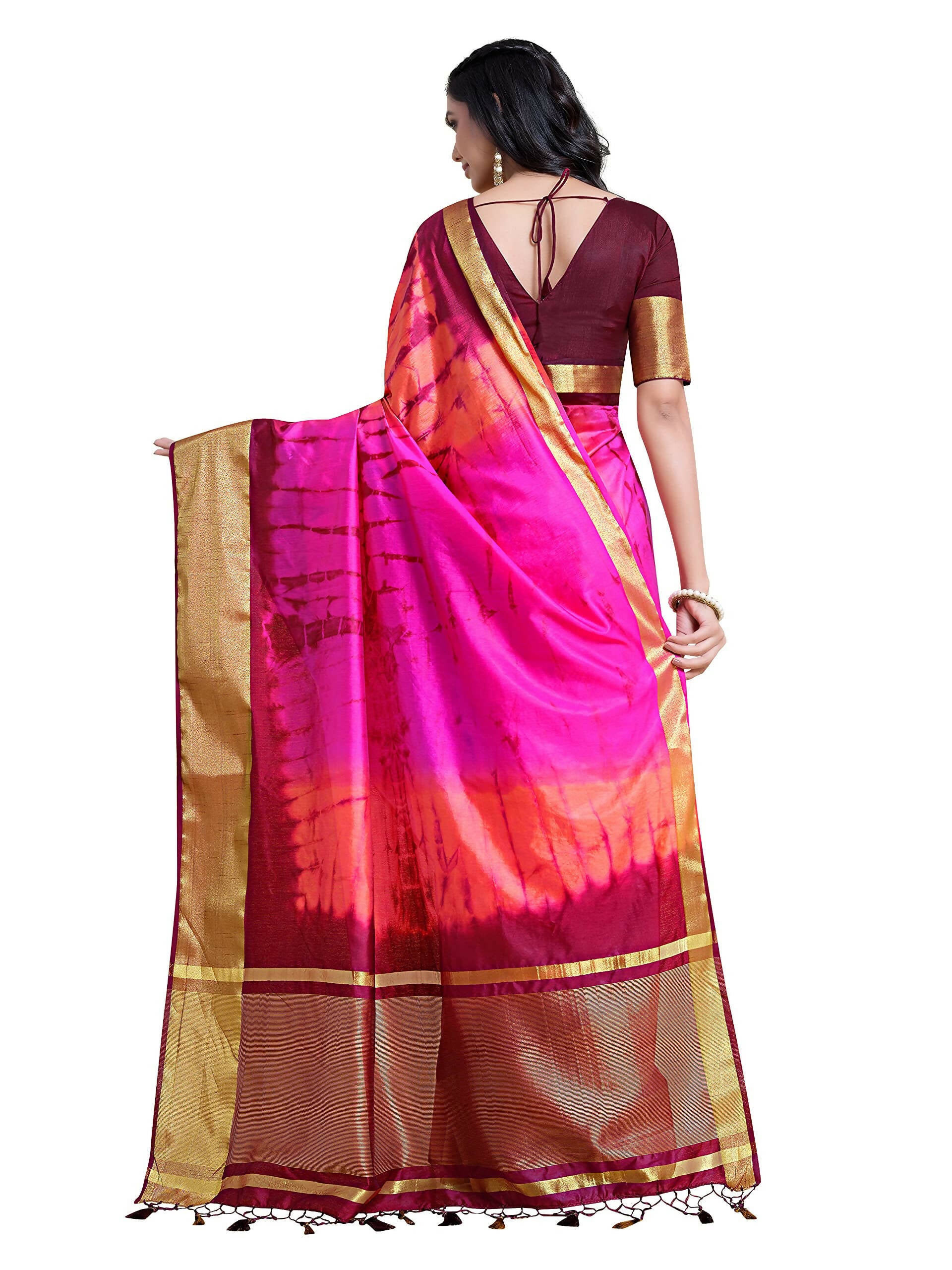 Mimosa Women's Banarasi Silk Multicolor Saree - Distacart