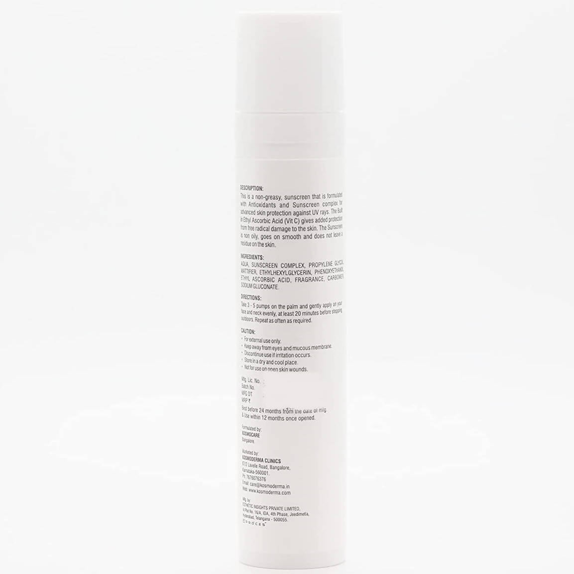 Kosmoderma Photo Protect Sunscreen Gel SPF 40 - Distacart