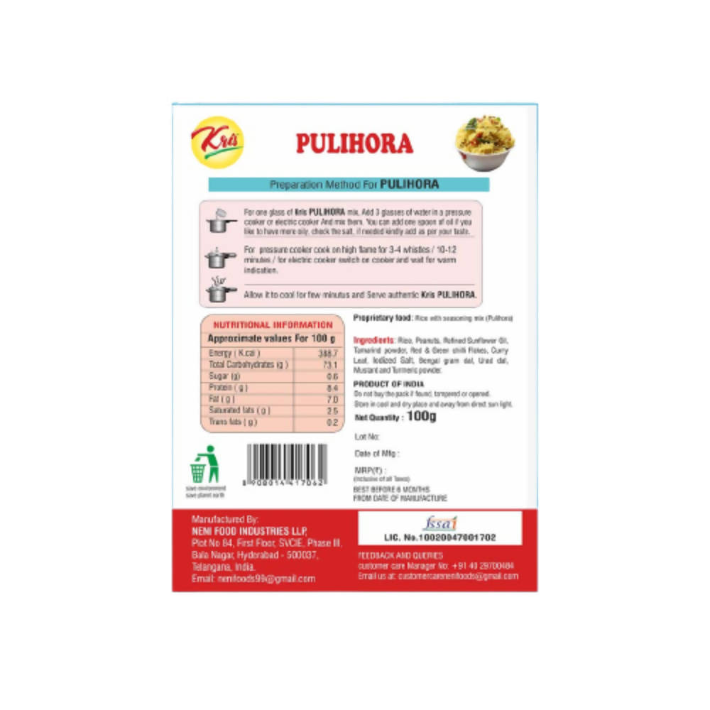 Kris Pulihora Ready Mix - Distacart