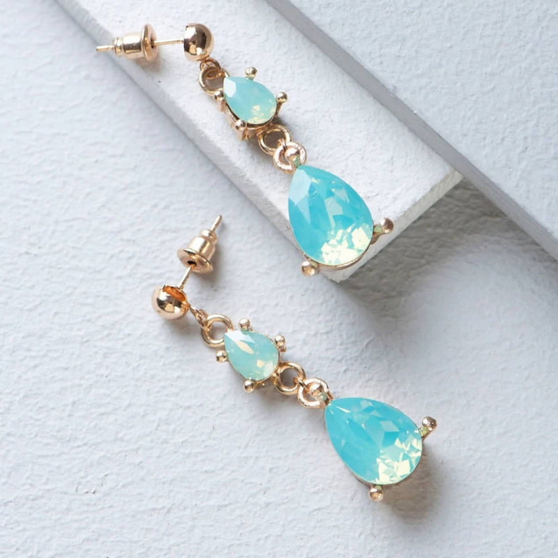 Bling Accessories Swarovski Pacific Opal Earrings - Distacart