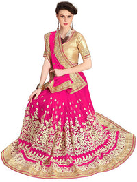 Thumbnail for Sarvadarshi Fashion Women's Light Pink Brocade Silk Saree With Unstitched Blouse