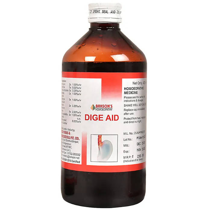 Bakson's Homeopathy Dige Aid Syrup - Distacart