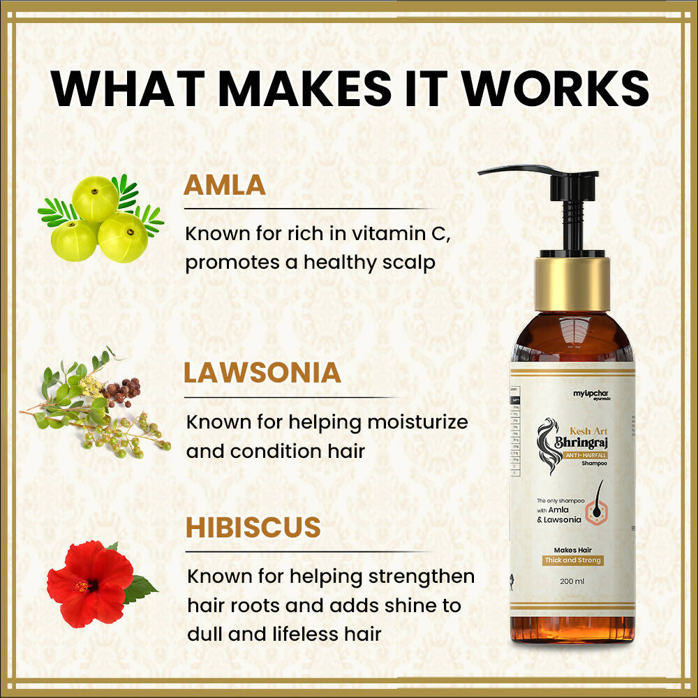myUpchar Ayurveda KeshArt Bhringraj Anti-Hairfall Shampoo - Distacart