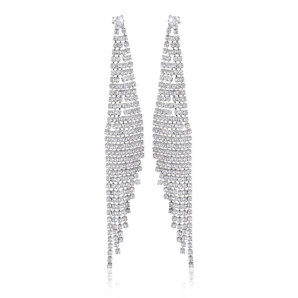 Trendoo Jewelry Silver Diamonds Drops