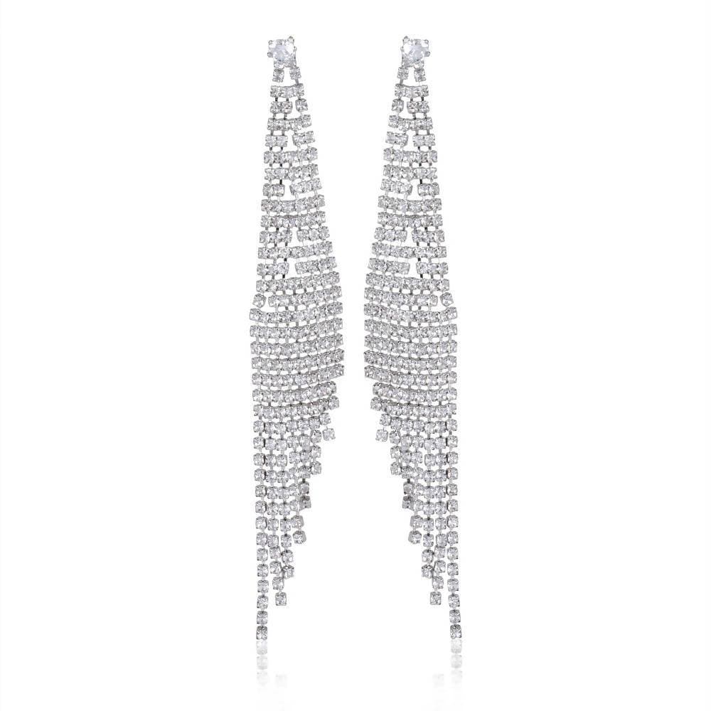 Trendoo Jewelry Silver Diamonds Drops