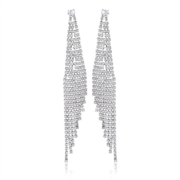 Trendoo Jewelry Silver Diamonds Drops