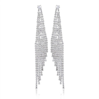 Trendoo Jewelry Silver Diamonds Drops