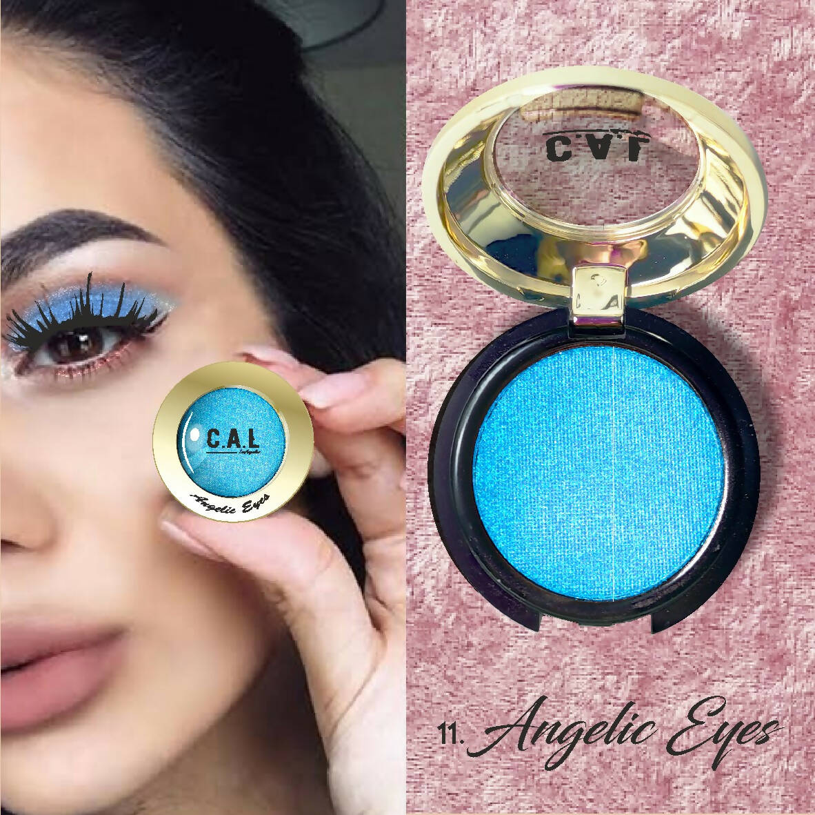 CAL Los Angeles Angelic Eye Shadow (Single Eyes) 11-Blue - Distacart