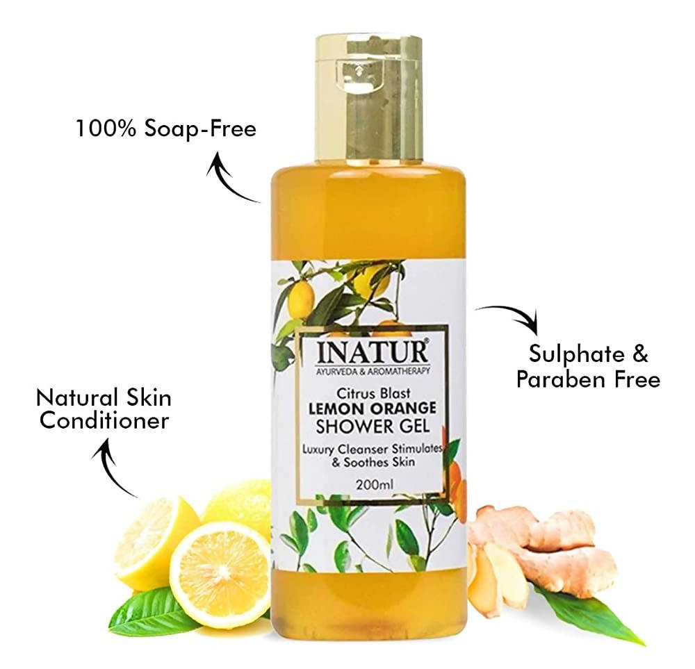 Inatur Citrus Blast Lemon Orange Shower Gel
