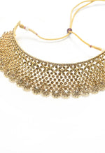 Thumbnail for Mominos Fashion Johar Kamal Traditional Rajwadi Design Heavy Golden Color Choker Set - Distacart