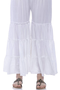 Thumbnail for Mominos Fashion Reyon Cotton White Palazzo - Distacart