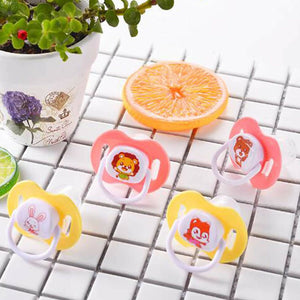 Safe-O-Kid Cartoon Design Silicone Pacifier/Soother With Holder Chain And Clip - Assorted - Distacart
