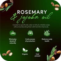 Thumbnail for Careberry Organic Rosemary & Jojoba Anti Dandruff Hair Oil - Distacart