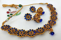 Thumbnail for Kemp Designer Blue Necklace Set - Distacart