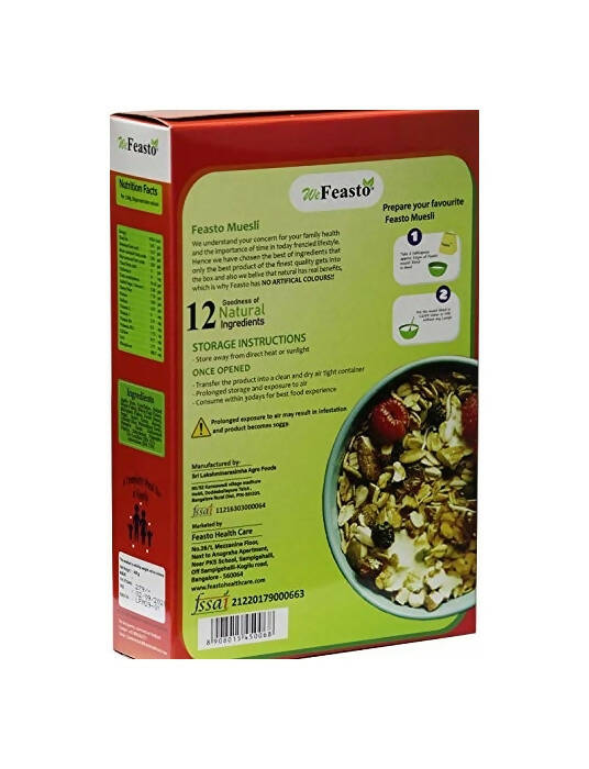 Wefeasto Muesli Fruits+ Nuts+ Seeds - Distacart
