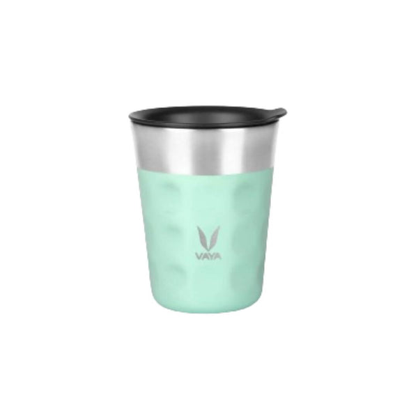 Vaya Popcup Insulated Coffee Mug Tumbler With Lid - 250 ml (Cool Cyan) - Distacart