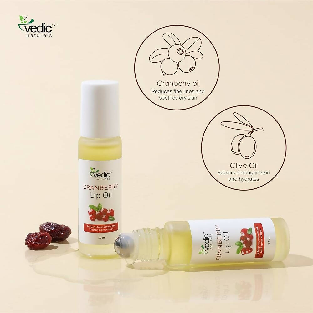 Vedic Naturals Cranberry Lip Oil - Distacart