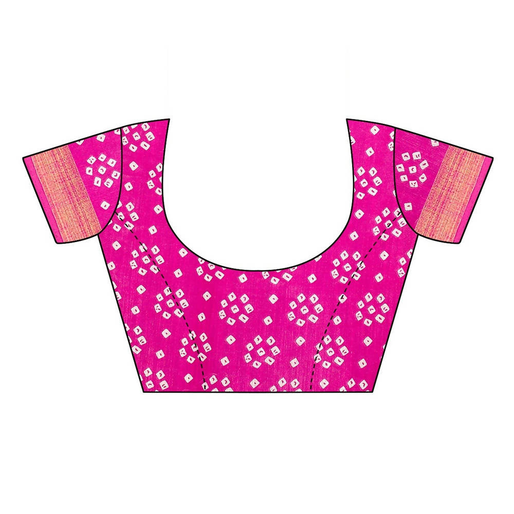 Vamika Pink Color Linen Jari Border Saree