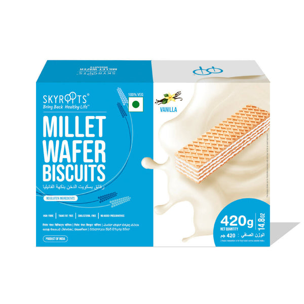 Skyroots Millet Wafer Biscuits Vanilla - Distacart