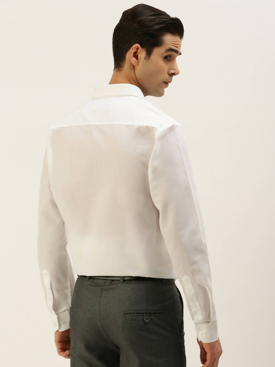 Ramraj Cotton Mens Full Sleeve Formal Poly Cotton White Shirt - Distacart