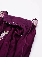 Thumbnail for House of Panchhi Burgundy Georgette Sequins and thread embroidery Lehenga choli & Dupatta - Distacart