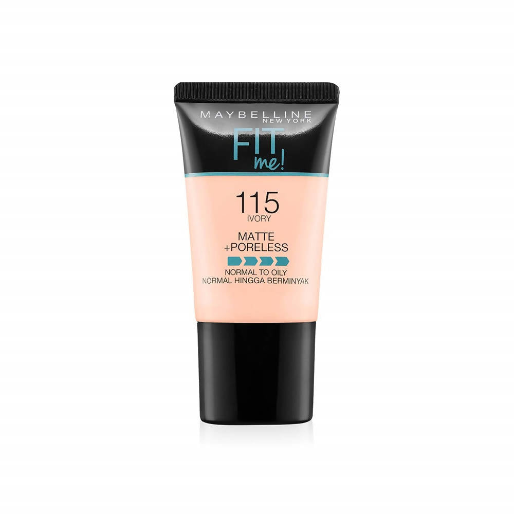 Maybelline New York Fit Me Matte Poreless Liquid Foundation Tube 115 Ivory 18 ml