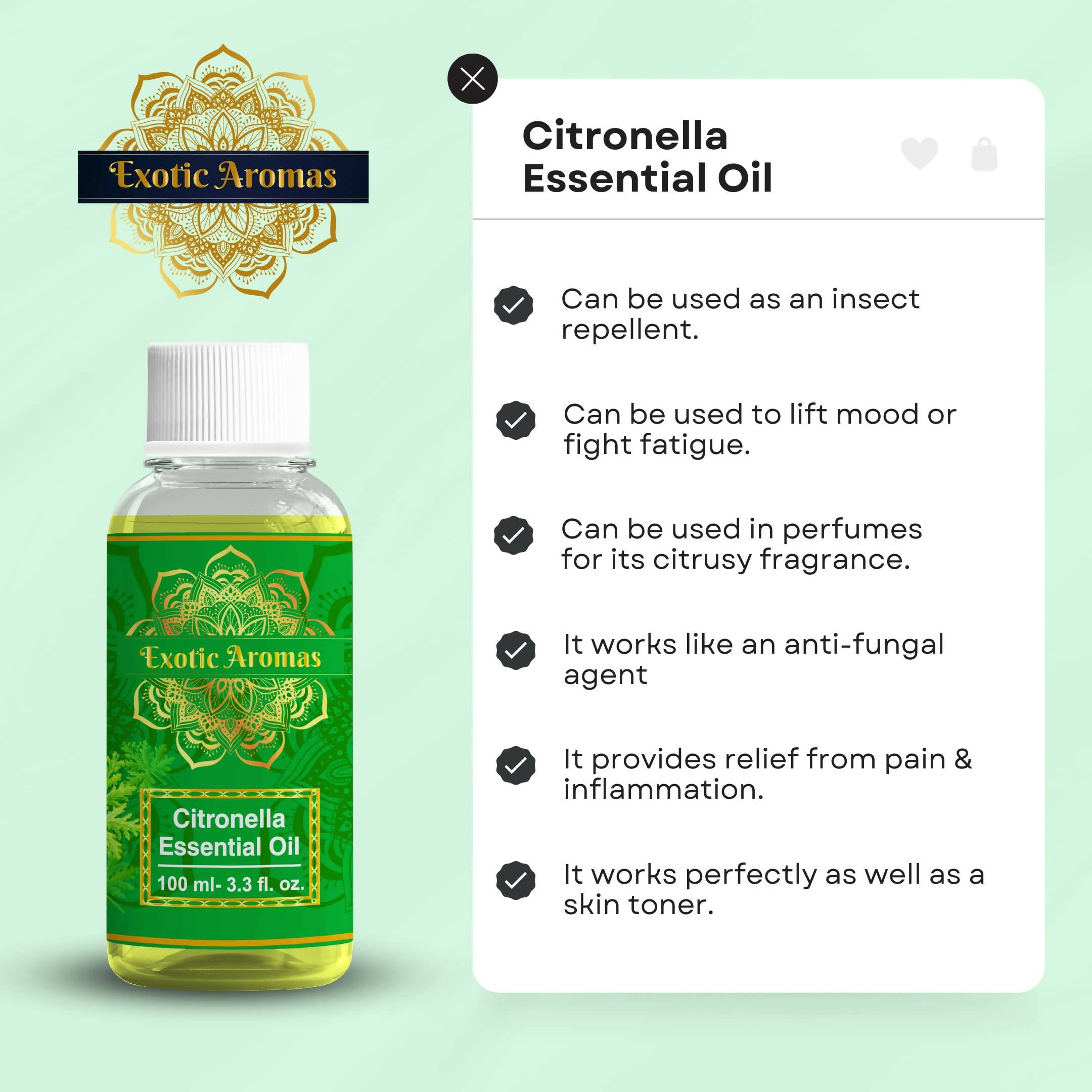 Exotic Aromas Citronella Essential Oil - Distacart