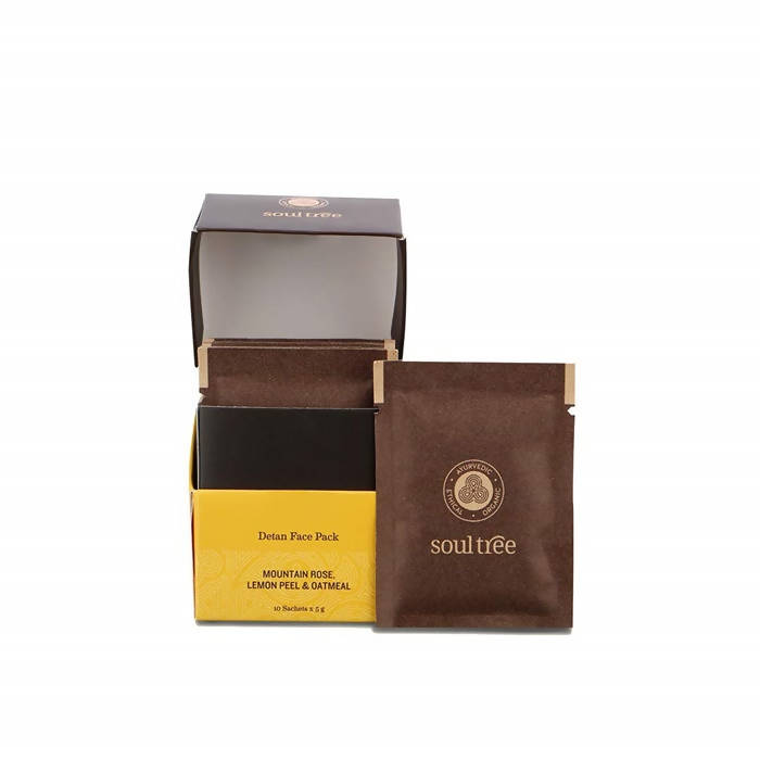 Soultree Detan Face Pack – Mountain Rose, Lemon Peel & Oatmeal