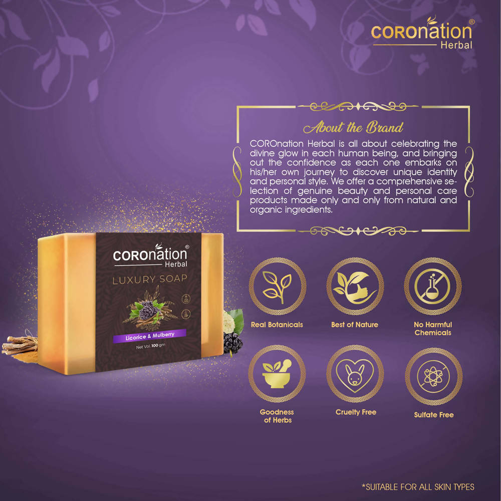 Coronation Herbal Licorice & Mulberry Luxury Soap - Distacart
