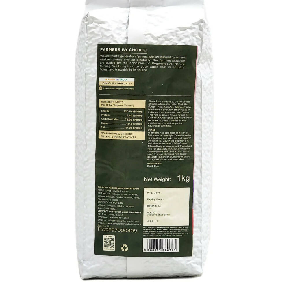 Two Brothers Organic Farms Black Rice - Distacart