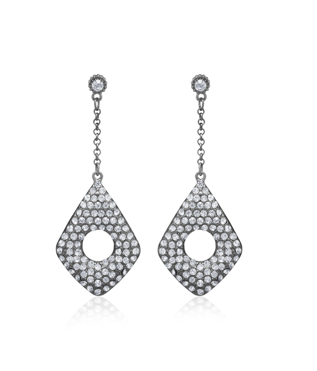Silver-Plated Alloy Diva Look Stylish Contemporary Earrings - The Pari - Distacart