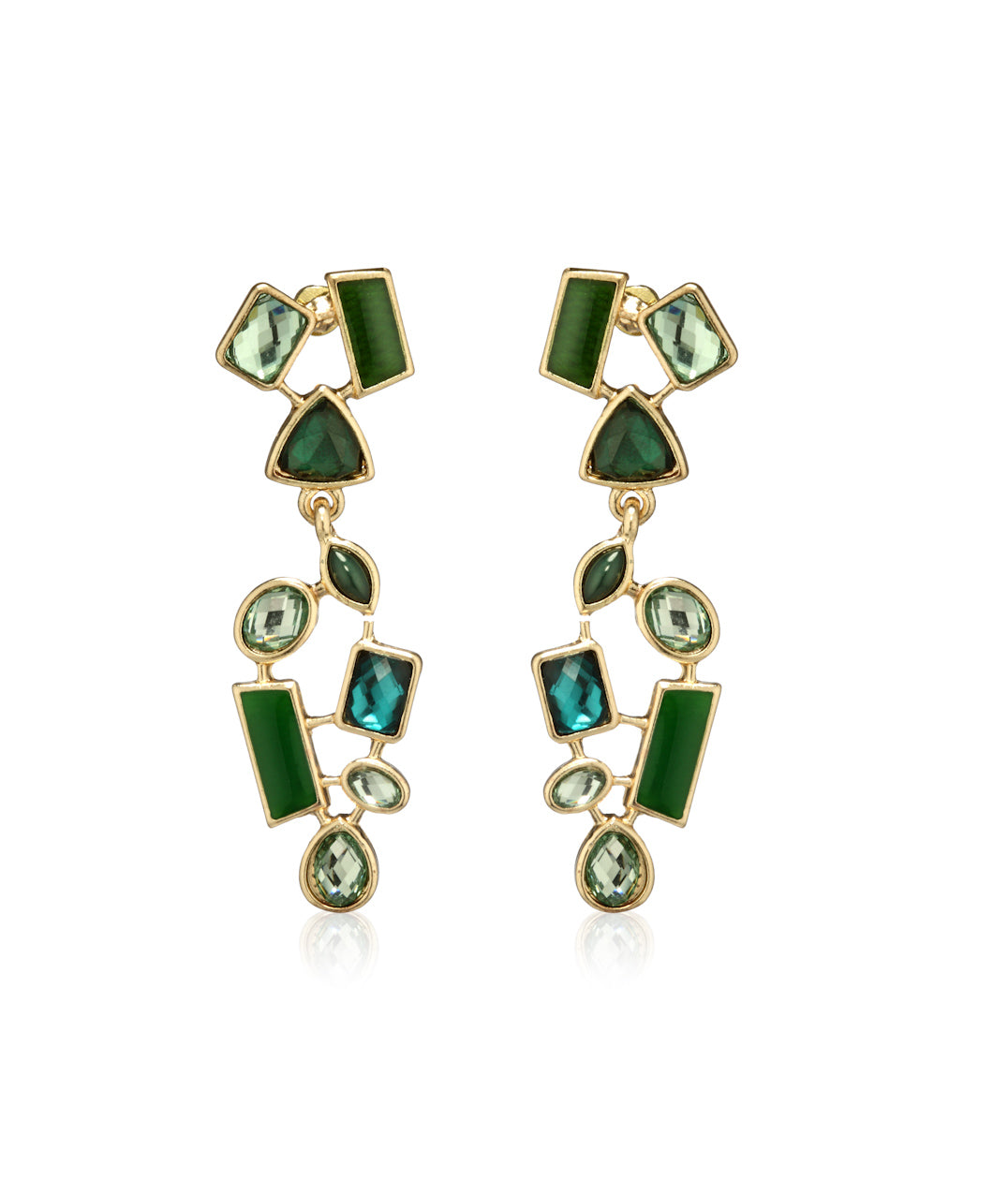 Gold-Plated Alloy Diva Look Stylish Contemporary Earrings - The Pari - Distacart