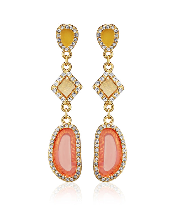 Gold-Plated Alloy Diva Look Stylish Contemporary Earrings - The Pari - Distacart