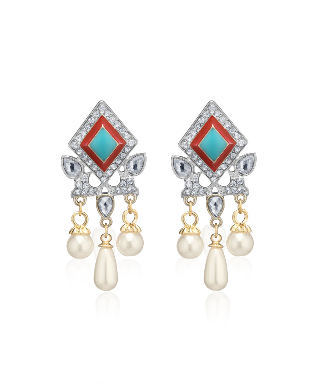 Silver-Plated Alloy Diva Look Stylish Contemporary Earrings - The Pari - Distacart